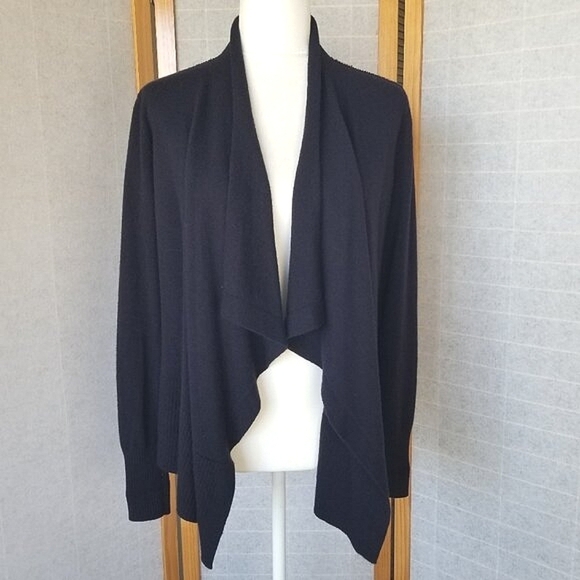 LOFT Black Open Front Cardigan - Picture 2 of 10